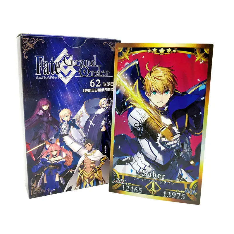 36-170pcs Fate/Grand Order card physical card Joanof Arc Kama laser collection card anime mobile game flash card Fate/stay night