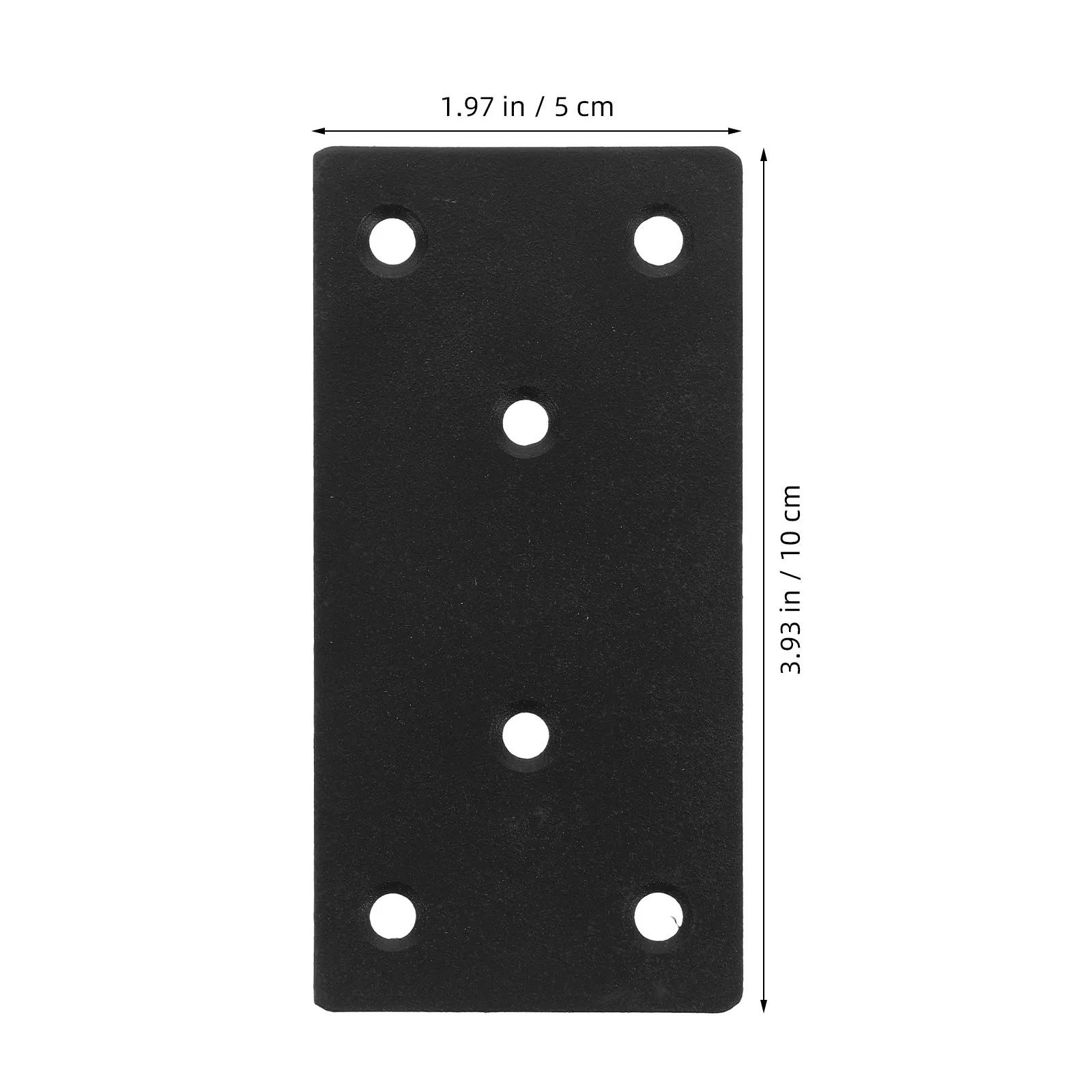 6Sets Black Flat Mending Plates for Wood Joints Repair Heavy Duty Metal Brackets with Screws for Furniture Strengthening Bed
