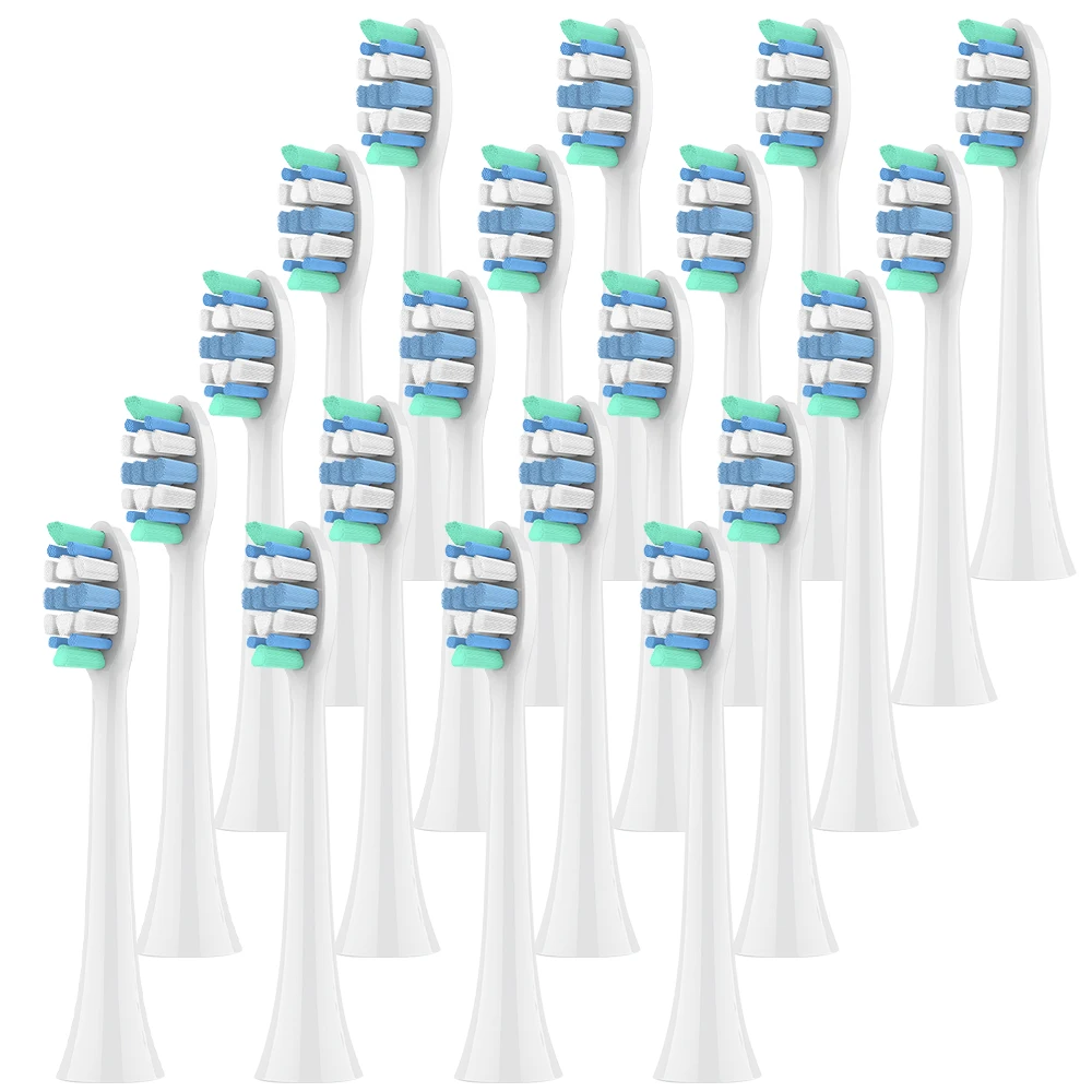 Verpakking van 4/8/12/20 vervangende opzetborstels, compatibel met Philips Sonicare elektrische tandenborstel, opzetborstel voor HX4100/7500/9500