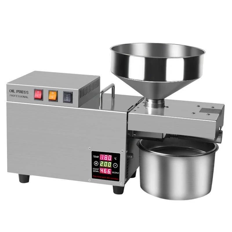 

110V/220v temperature control automatic medium and small commercial oil press hot and cold stainless steel S9S
