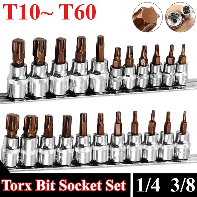 ערכת ביטים Torx קומפקטית ונוחה לטיולים