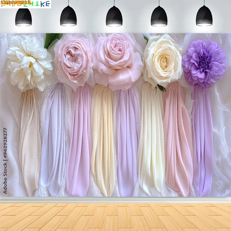

Flower Wall Valentine's Day Rose Photography Backdrops Props Wedding Ceremony Kids Birthday Party Photo Studio Background CV-01