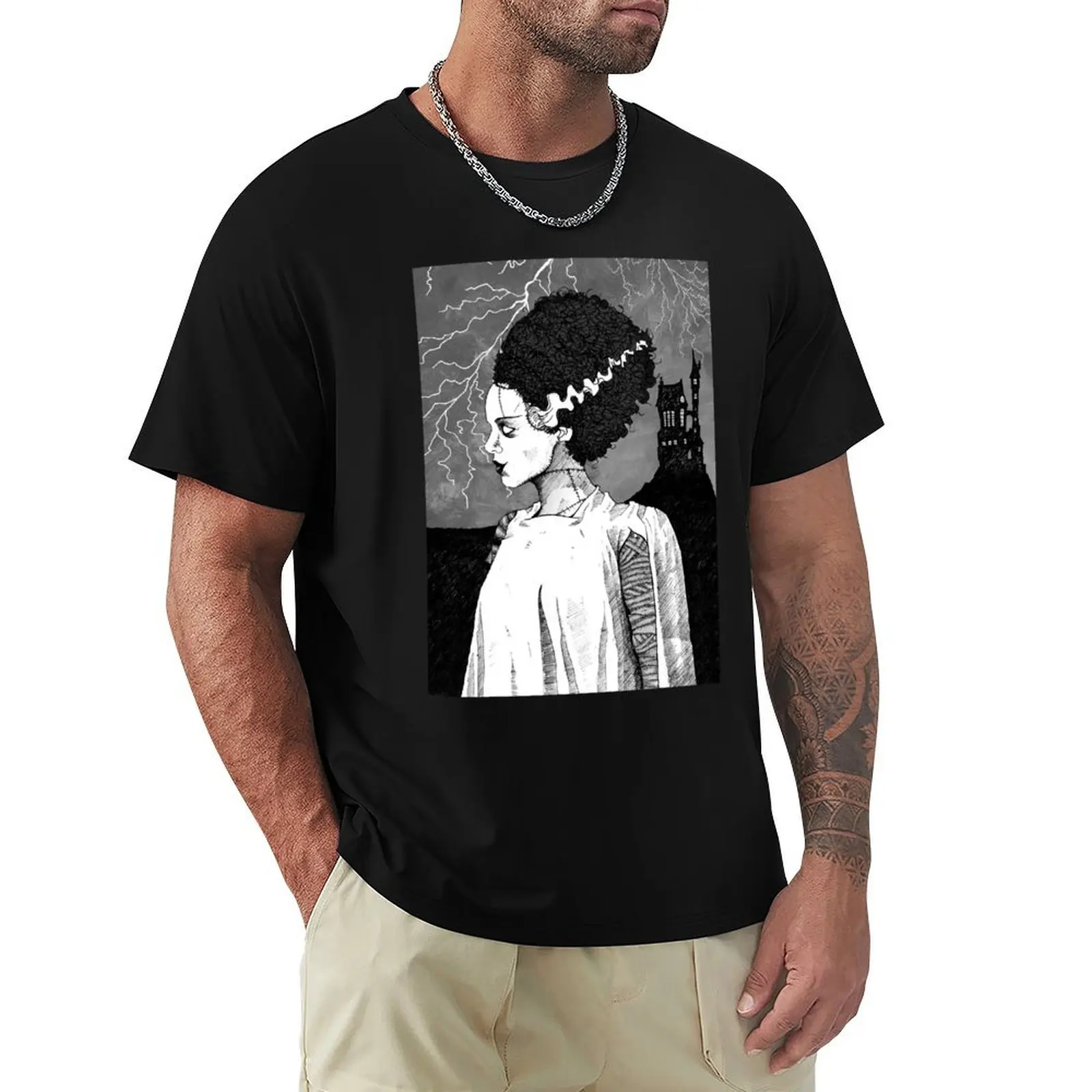 

Bride of Frankenstein T-Shirt graphic tee shirt T-shirts man essential t shirt designer t shirt men