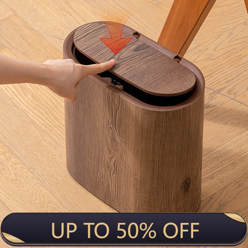 Luxury Luxury Trash Can High Capacity Narrow Waste Bins Kitchen Food Waste Litter Bin Bathroom Cleaning Dustbin Household Accessories - Aliexpress Deal