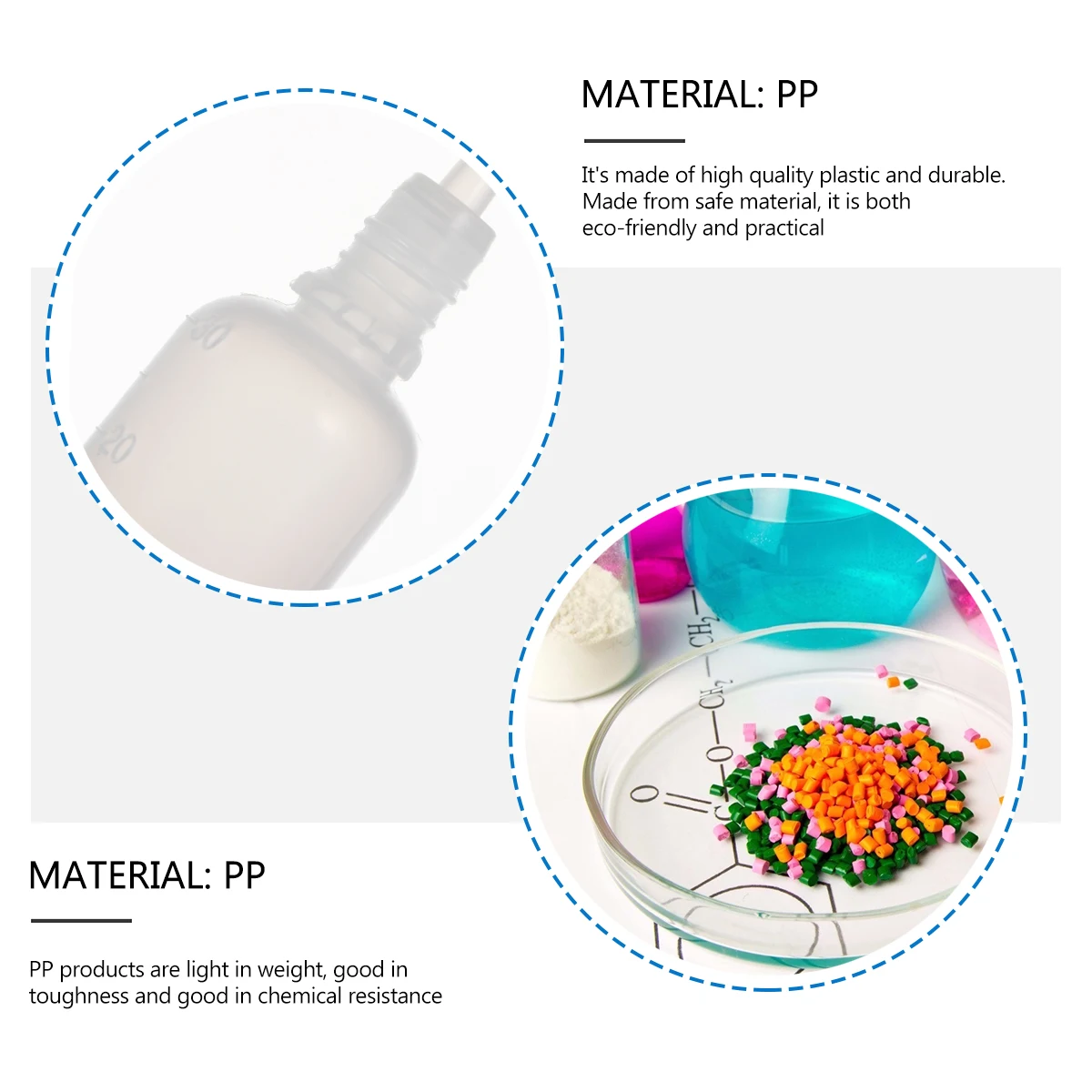 

20 Pcs Eye Drops Bottle Containers Refillable Leak Proof Travel Size Dropper Bottles Eco Friendly Practical Lightweight