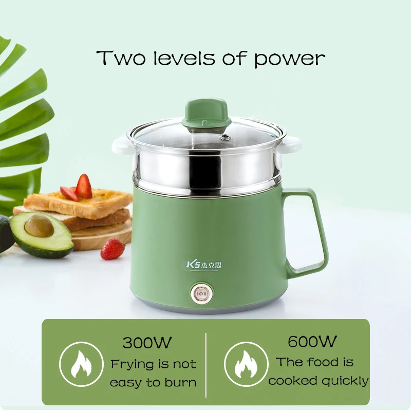 Mini Non-stick Pan Electric Cooking Machine Household 1-2 PeopleSingle/Double Layer Hot Pot Multi Electric Rice Cooker EU Plug