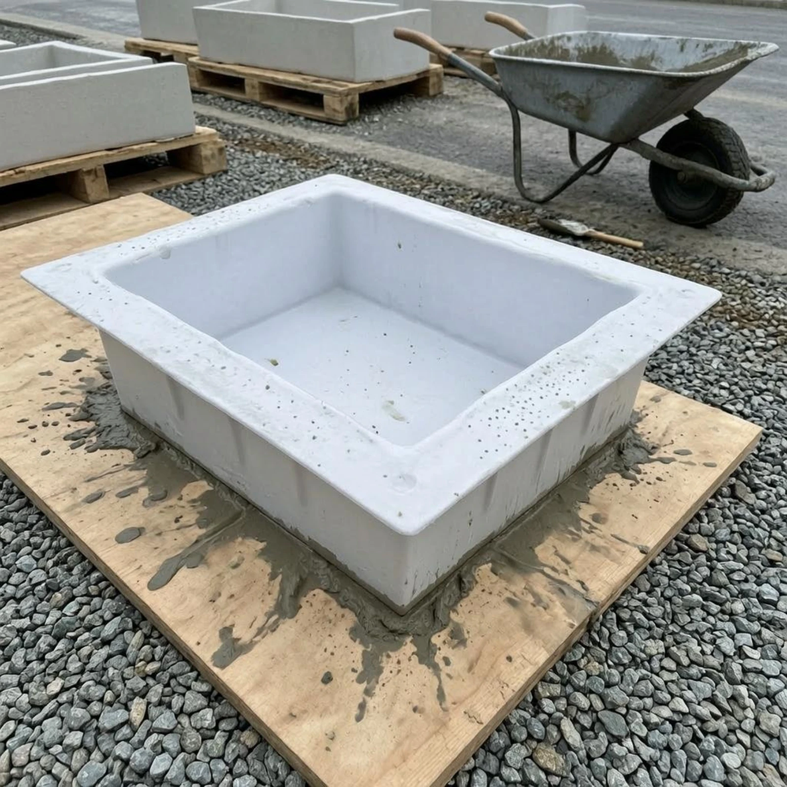 

Half Curb Stone Mold Flat Base Concrete Curb Mold Construction Tool Wide Rim Long-Lasting