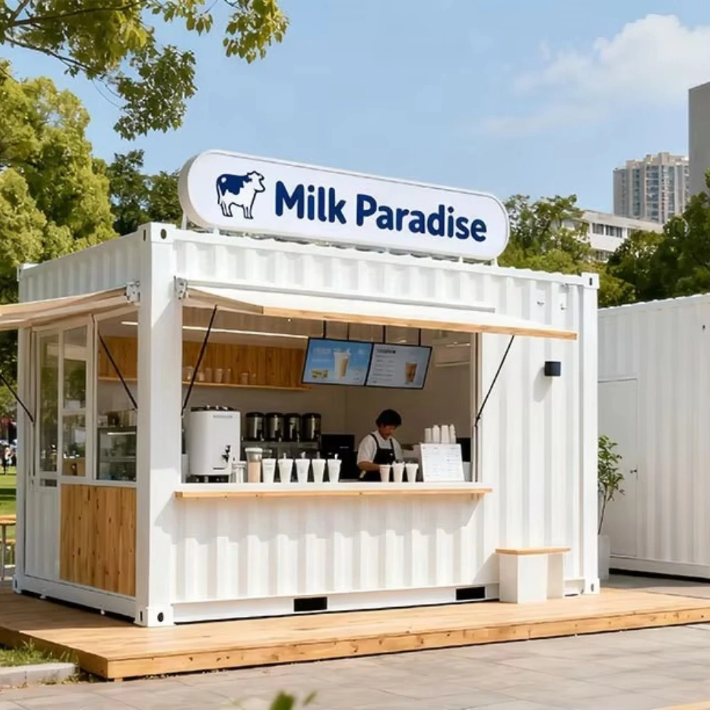 Custom Prefabricated Container Coffee Shop Outdoor Mobile Retail Vending Store