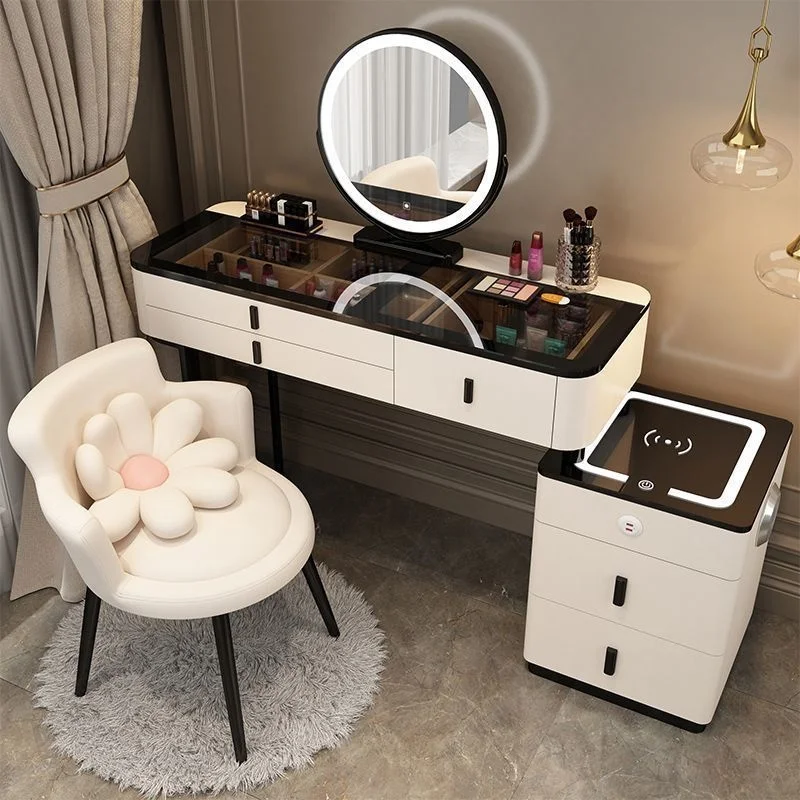 Hot Sale for Home Retail Wood Dressing Table Modern Luxury Vanity Dresser Lighted Mirror Foldable  for Bedroom Bathroom
