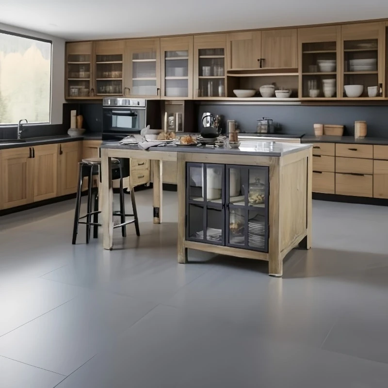 Nordic Solid Wood Zhongdao Platform Marble Country Kitchen, Sideboard Storage Cabinet, Dining Table, Cooking Table