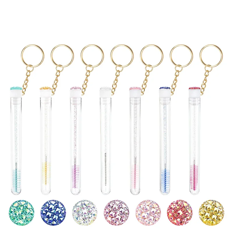 10 pçs varinhas de cílios de cristal escovas lash vara suprimentos pincel de maquiagem portabilidade rímel aplicador varinhas sobrancelha lash esfrega