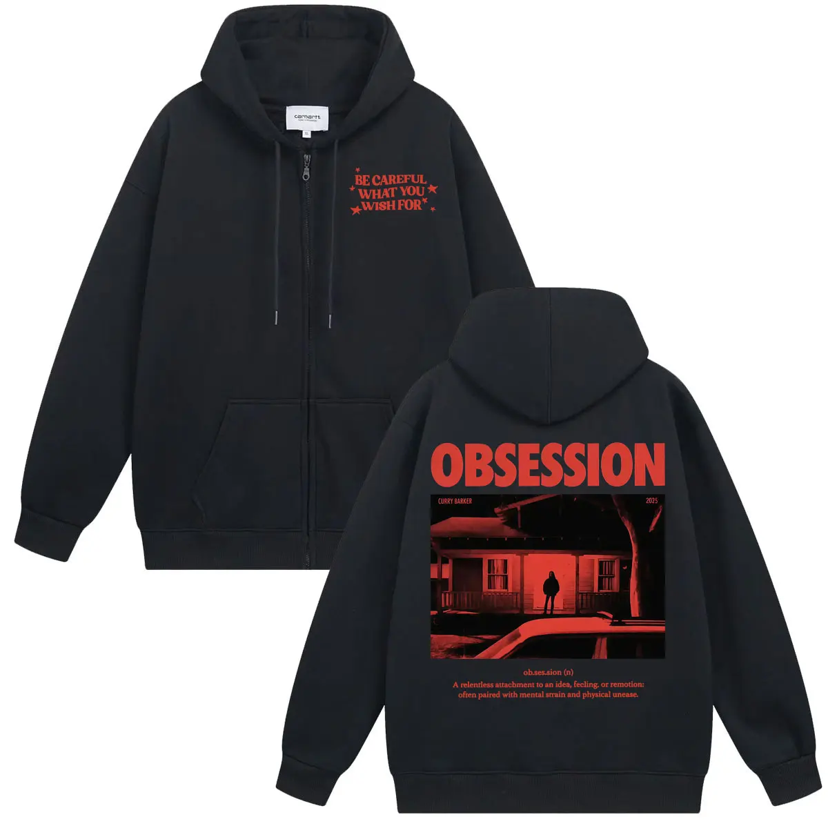 2026 Movie Obsession Sweatshirt Jacket Coats One Wish Willow Be Careful What You Wish for Eye Men's Fashion Retro Zip Up Hoodies
