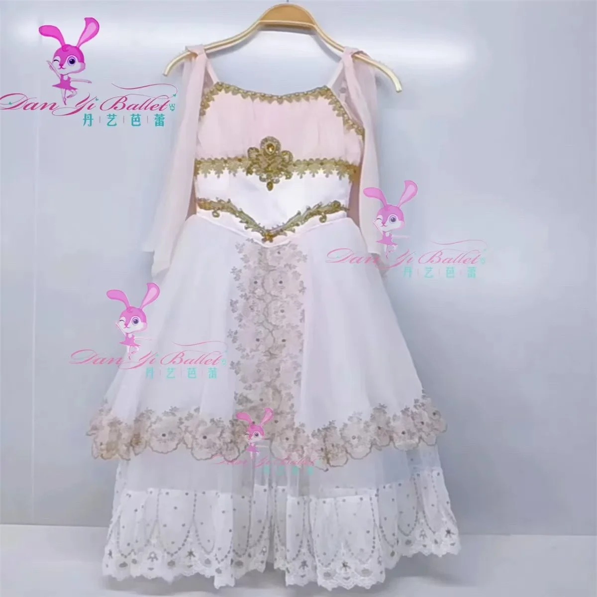 Danyi White Morning Princess Ballet long fluffy gauze dress Competition dress performance Professional customization