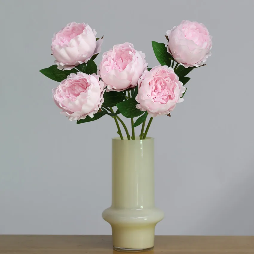 5 Stück Künstliche Seidenblumen Pfingstrosenzweig für Heimdekoration, Künstliche Pfingstrosen, Brautstrauß, Hochzeitsdekoration, Blumenarrangement – Detail 5