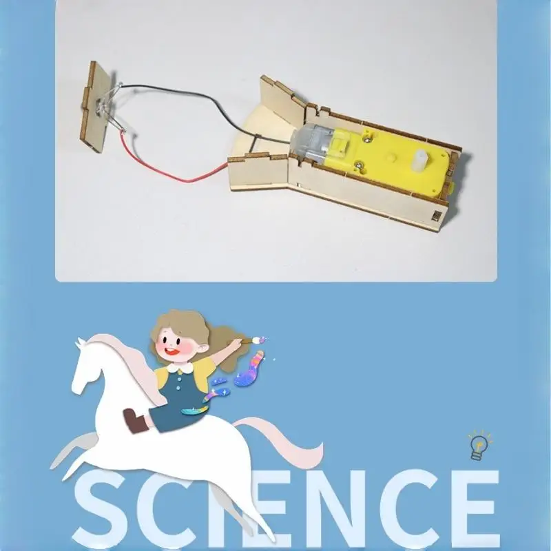 1 Set Physics Science Toys DIY Hand Flashlight DIY Science Experiment Kit & Education Model Toy For Children Gift