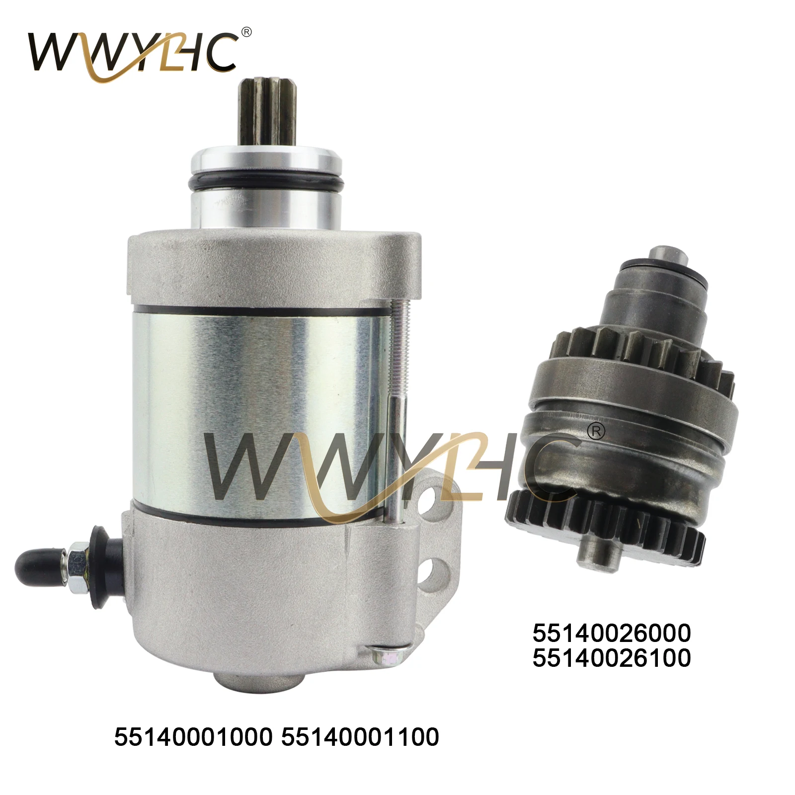 Motor de arranque de 410W y juego Bendix para KTM 200 250 300 XC XC-W EXC EXC-E para HUSABERG para HUSQVARNA TE 250 TE300 OEM:55140001100