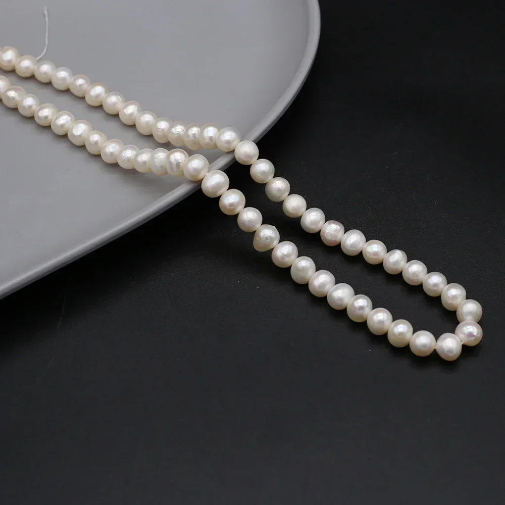6-7mm AAA+ Natural Freshwater Pearl Beads Round Shape Isolation Loose Beads for Jewelry Making DIY Necklace Bracelet Accessorie