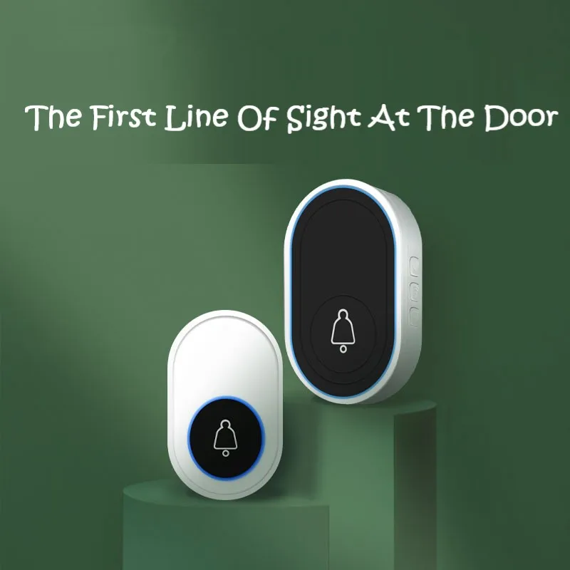 Home Wireless Doorbell Smart Voice Electronic Alert Door Ling One Receiver One Doorbell Ultra-long-range