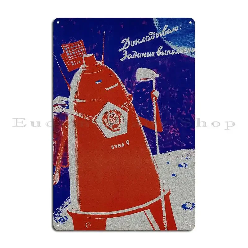 Soviet Space Program Propaganda Metal Sign Rusty Club Wall Cave Wall Decor Printing Tin Sign Poster