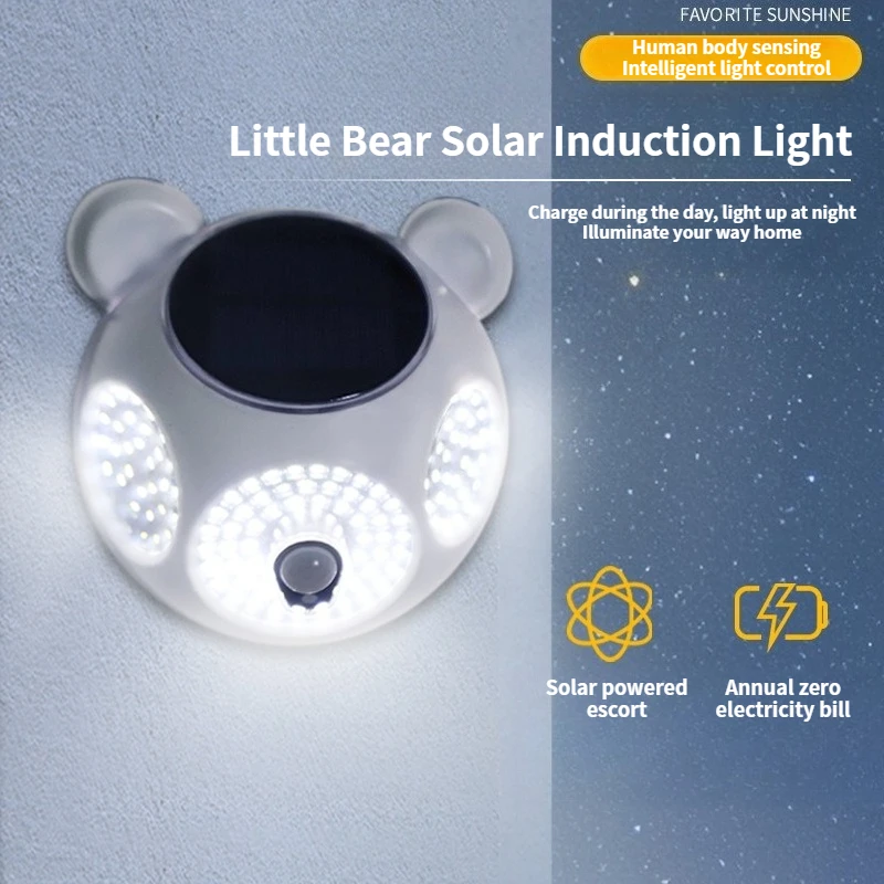 

Solar led human body induction light wall wiring-free wall light household outdoor waterproof garden decorative garden light
