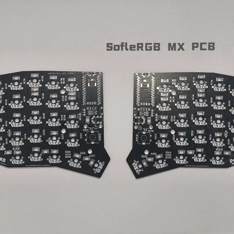 Sofle Rgb Pcb Split Keyboard Custom Open-Source Keyboard MX PCB Accessories Supports 58 Keys 2-EC11 Rotary DIY Wired Wireless