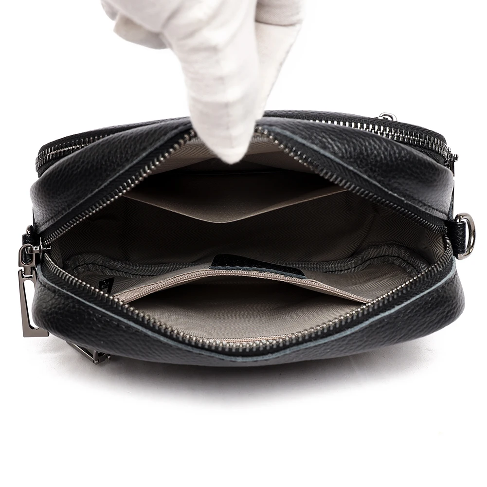

Women Handle Bag Solid Leather Crossbody Bag Vintage Travel Purse Adjustable Shoulder Straps Multi-pocket Tote Bag Clutch Purse