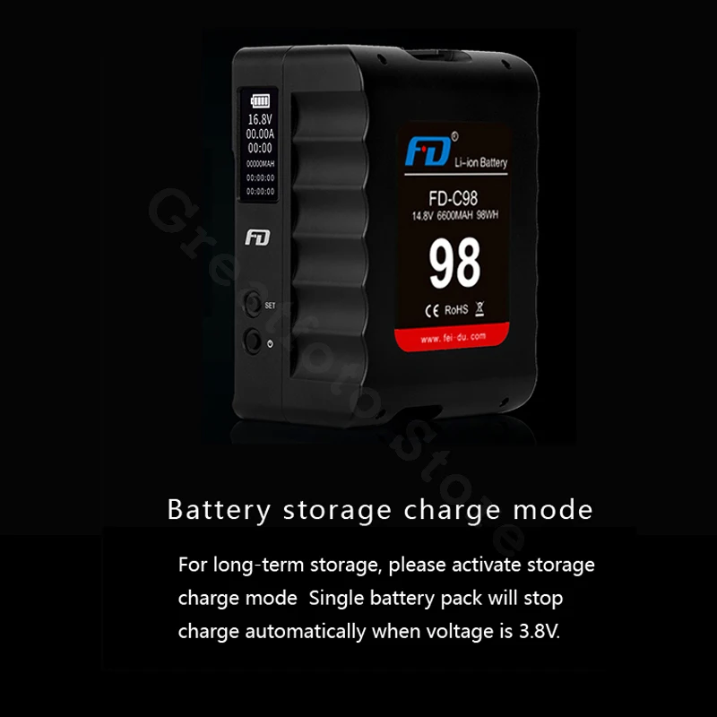 Feidu-ミニデジタル一眼レフカメラバッテリー,大容量Vバッテリー,フラッシュモニター,充電器,FD-C130, 145, 200 V