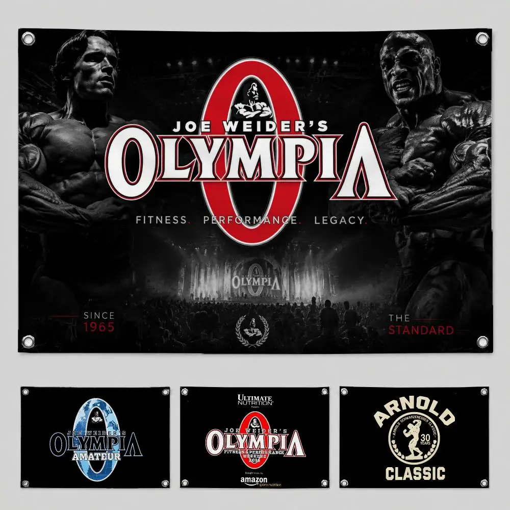 Brand Olympia Fitness Flags Home Yard & Garden Decor Banner - Indoor Outdoor Wall Hanging Flag