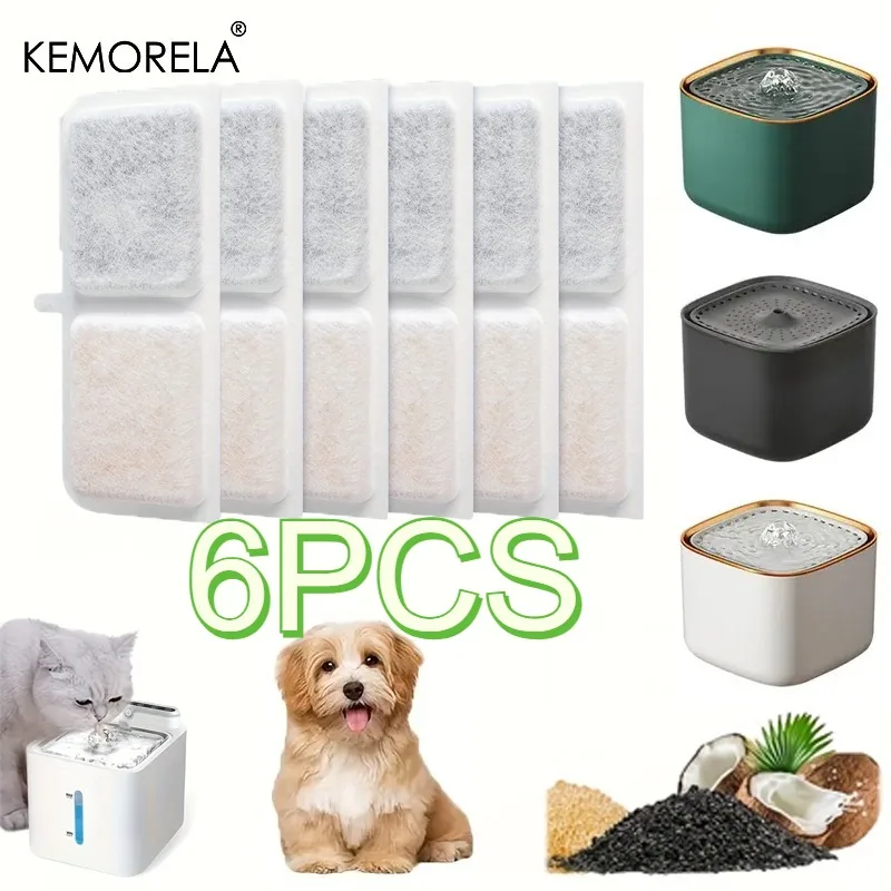 Cartucho de filtro para dispensador de água de gato, substituição para animais de estimação, filtro de carvão ativado, acessório para cuidados com animais de estimação, sistema de filtragem múltipla