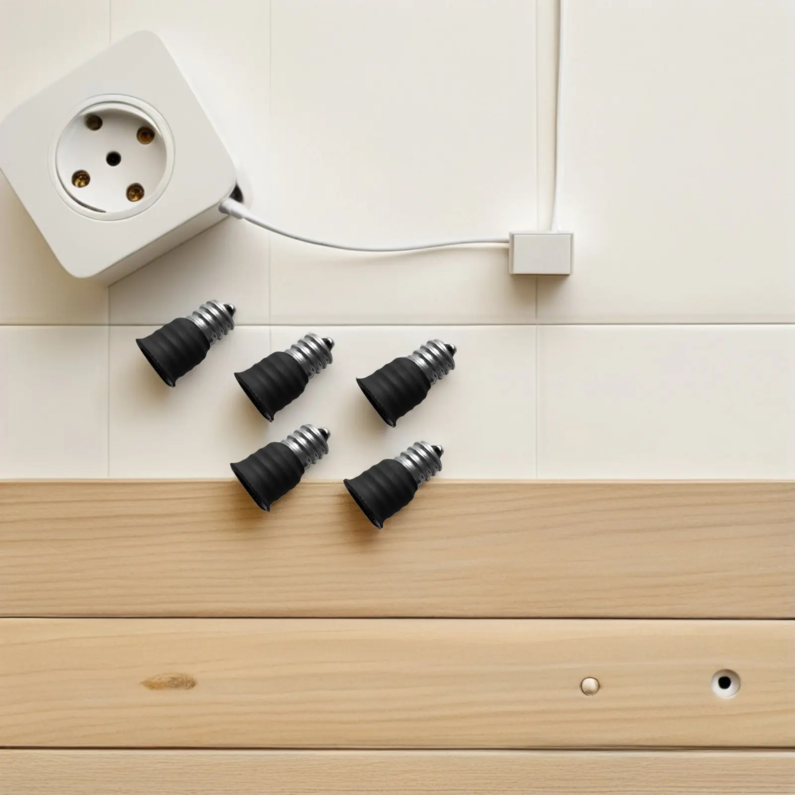 

5Pcs Bulb Base Converter Lamp Socket Adapter E12 to E14 LED Light Holder Screw Fitting Use Bulb Socket Adapter
