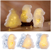Christmas Theme Home Decor DIY Resin Craft Silicone Molds Night Light & Storage Box Holiday Ornament Gift Resin Art Supplies