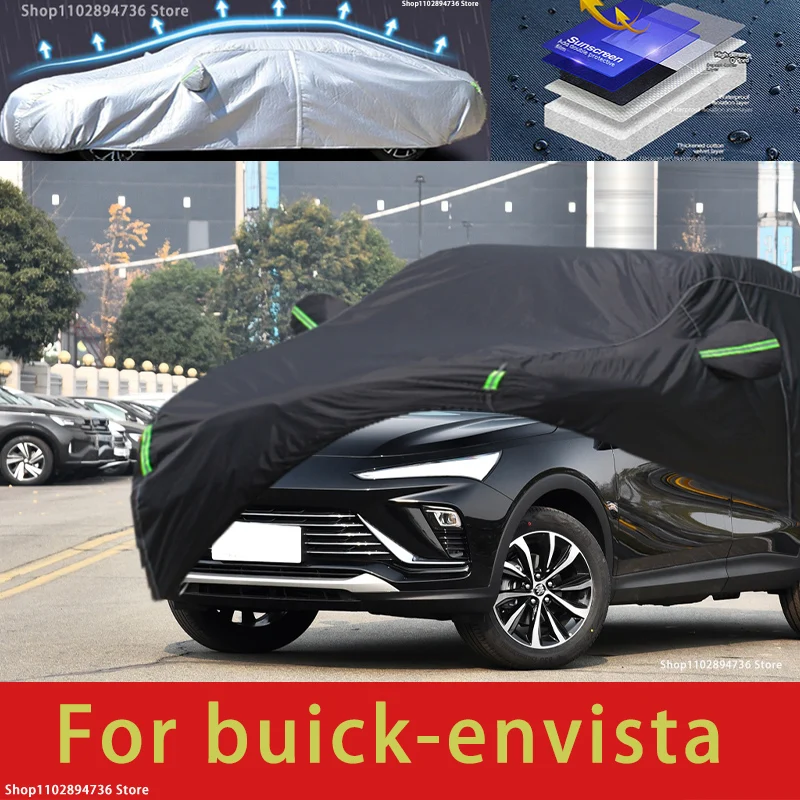 

For buick envista fit Outdoor Protection Full Car Covers Snow Cover Sunshade Waterproof Dustproof Exterior black car cover