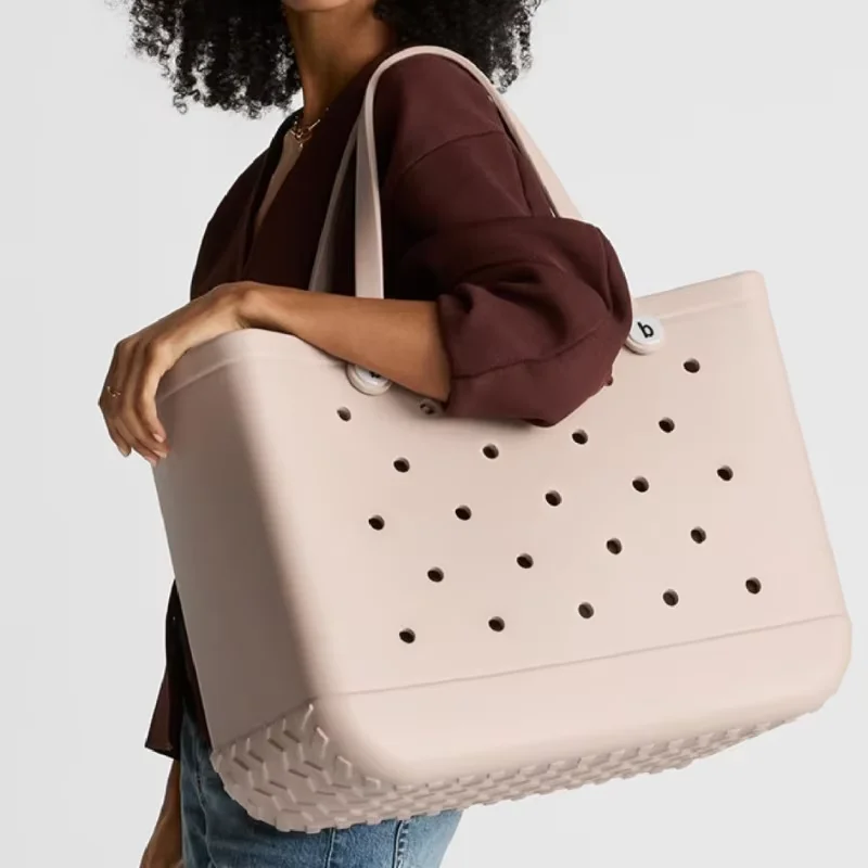 

L/XL пляжные сумки из резины EVA, водонепроницаемая большая сумка, корзины для хранения, дорожные сумки для покупок, однотонная модная женская сумка на плечо