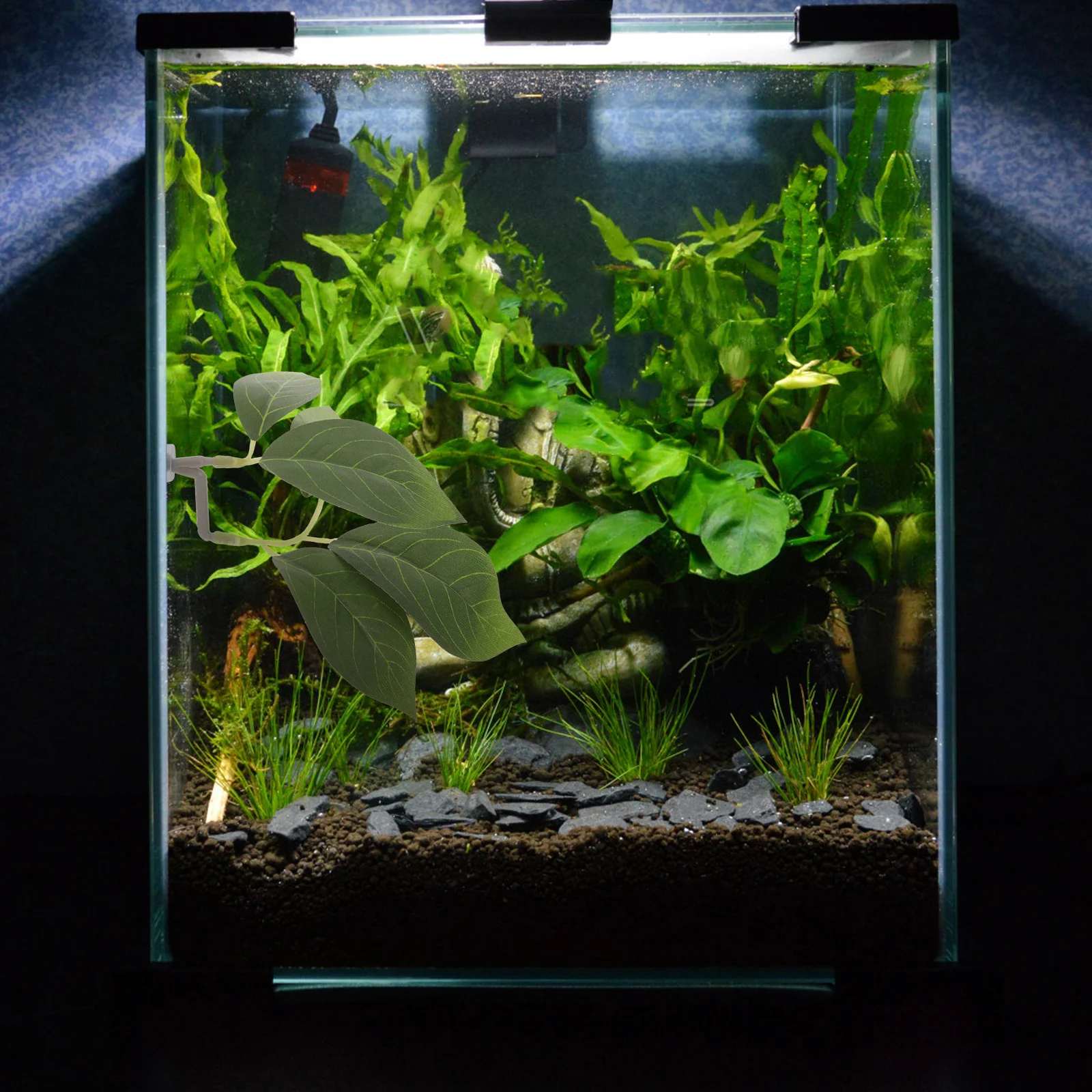 

Simulation Aquatic Grass Aquarium Leaf Decor For Betta Fish Tank Resting Spawning Habitat Plastic Plant With Suction Cup