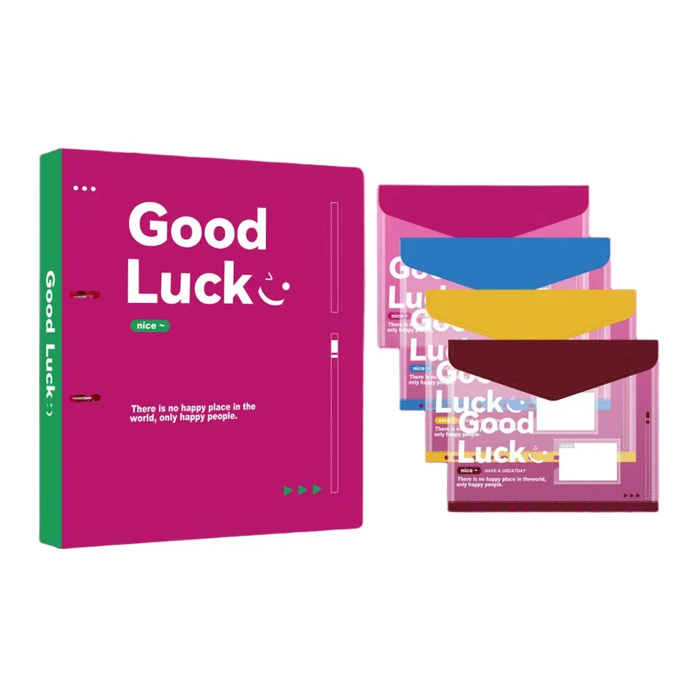 Practical For A4 Loose Leaf Folder for Academic and Professional Settings Includes 4 File Bags and Meets Standard For A4 Size