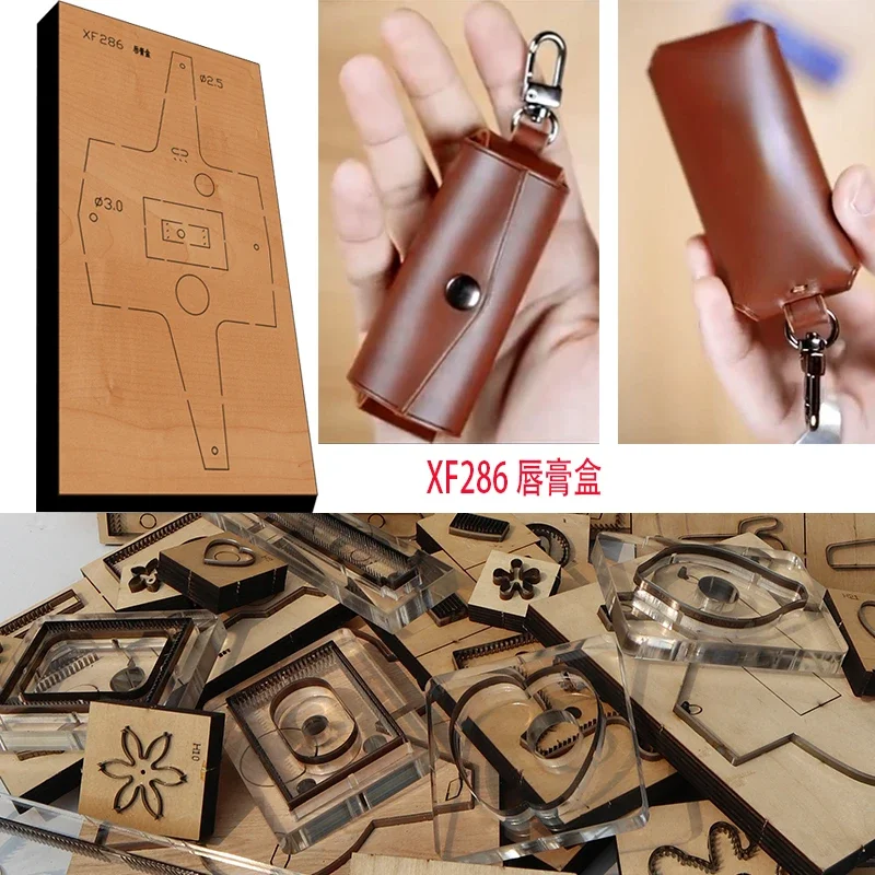 

New Japan Steel Blade Wooden Die Lip Balm Case Leather Craft Punch Hand Tool Cut Knife Mould XF286 Leather Craft Tools