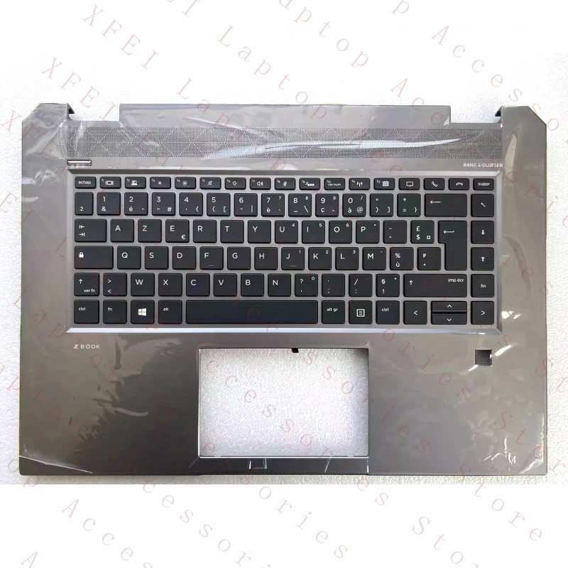 D  New Palmrest Upper Case FR Backlit Keyboard For HP Zbook Studio G5 L30669-052