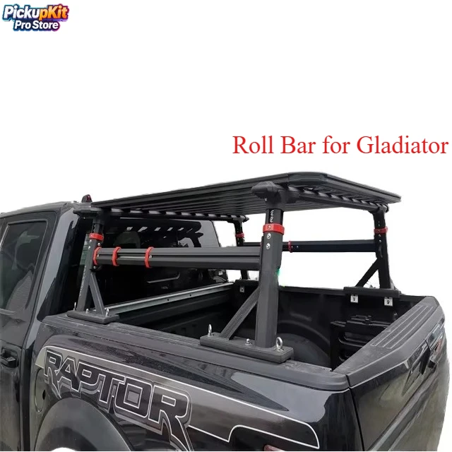 

Universal Heavy Duty Double Tube Steel Roll Bar Truck Bed Rack for Gladiator