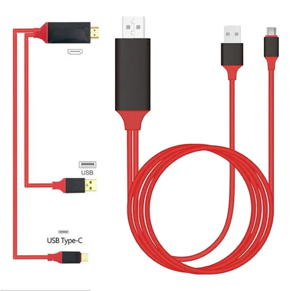 

USB C to 4K Type C to USB Cable 7ft Faster Transmission for 2016 Pro Notebook Hdtv Charging Cable