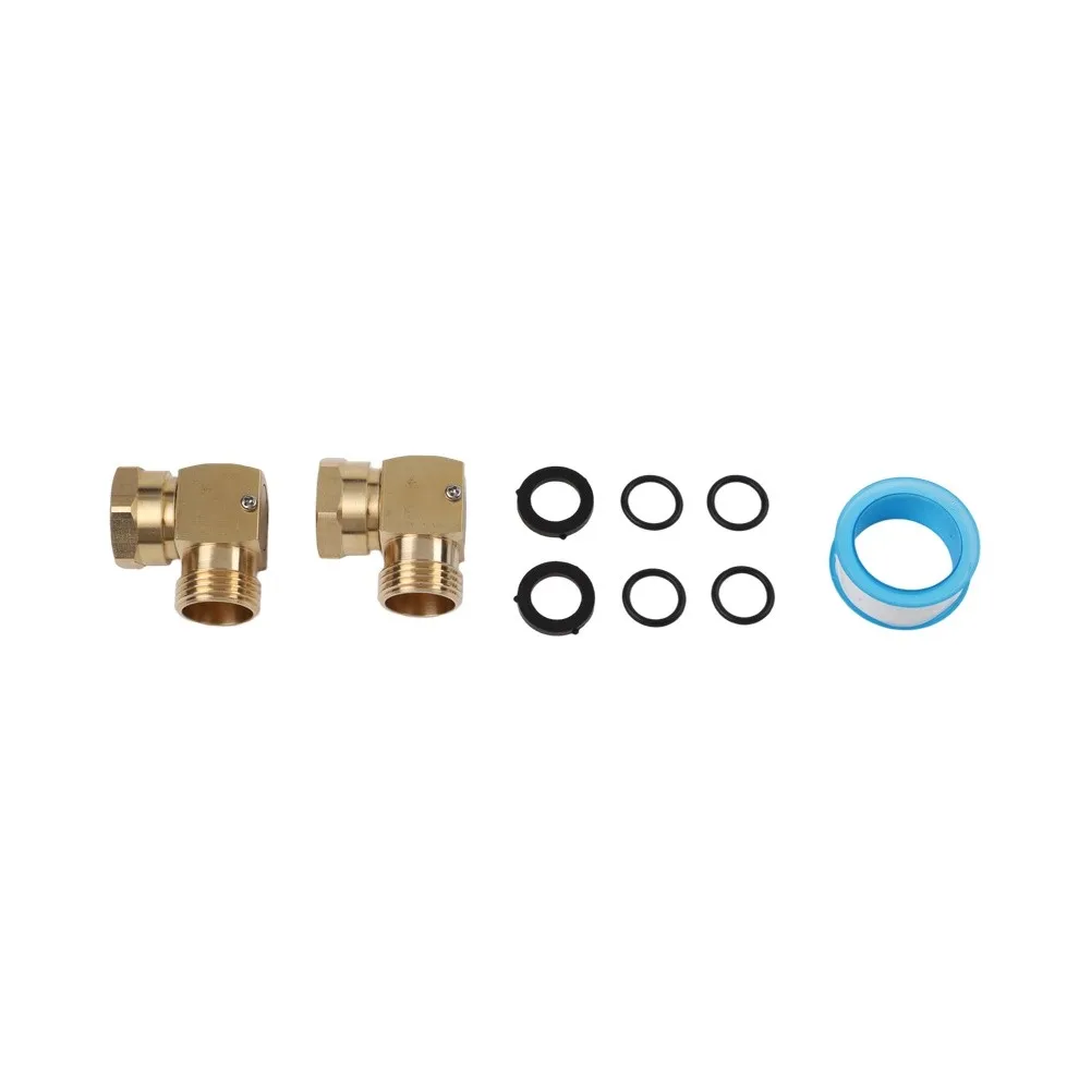 90 Degree Connector Brass Elbow Fitting 180 Swivel Design 3 4 Inch GHT Thread Hassle-Free Installation Lawn Care