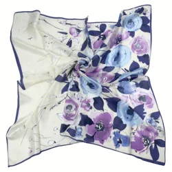 wholesale 90cm*90cm 100% pure silk scarves scarf mulberry silk  design scarf  Luxury Brand rose floral printing