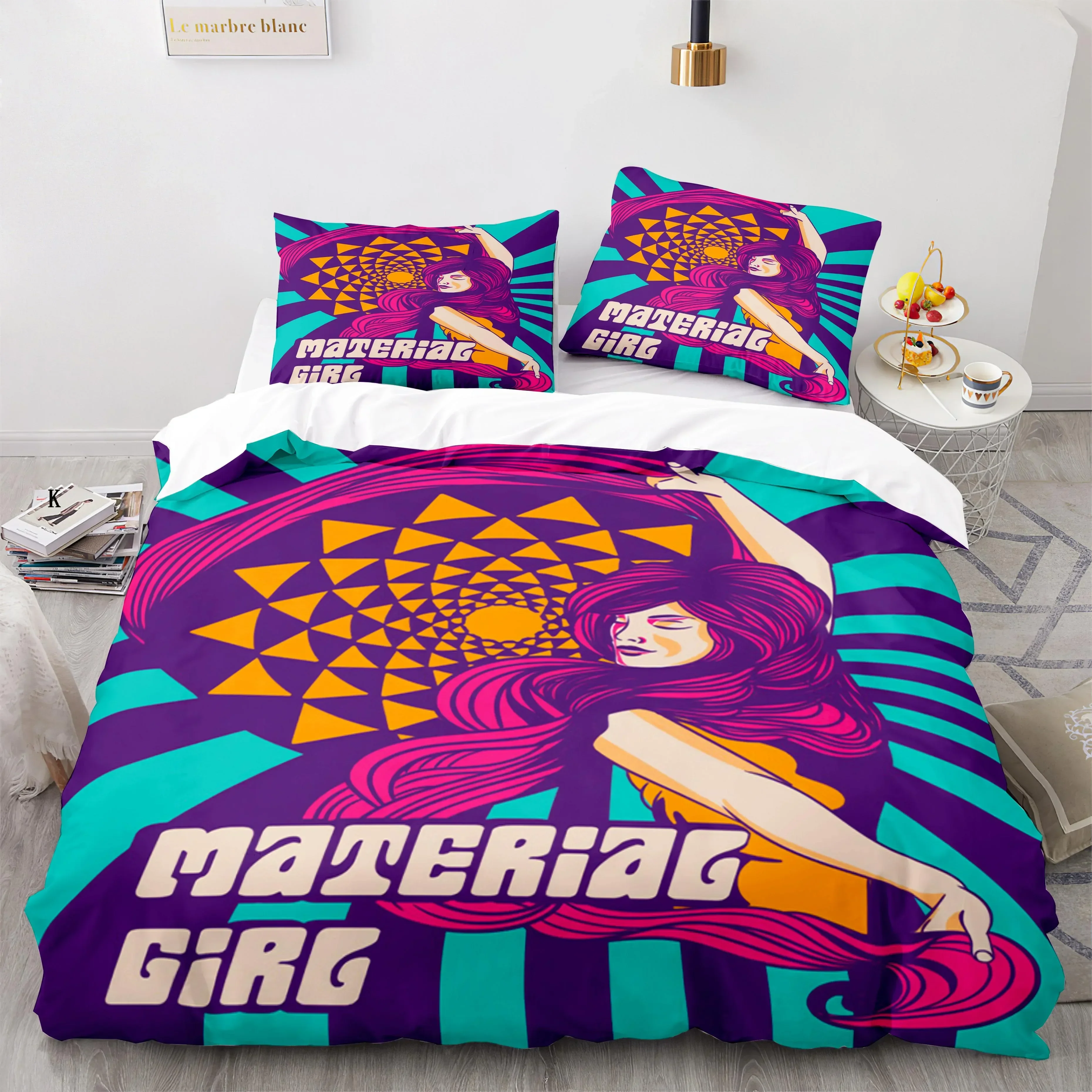 

Retro Abstract Colorful Vintage Style Comfortable Duvet Cover Pillowcase Bedding Set Children Bedroom Decoration Home Textile