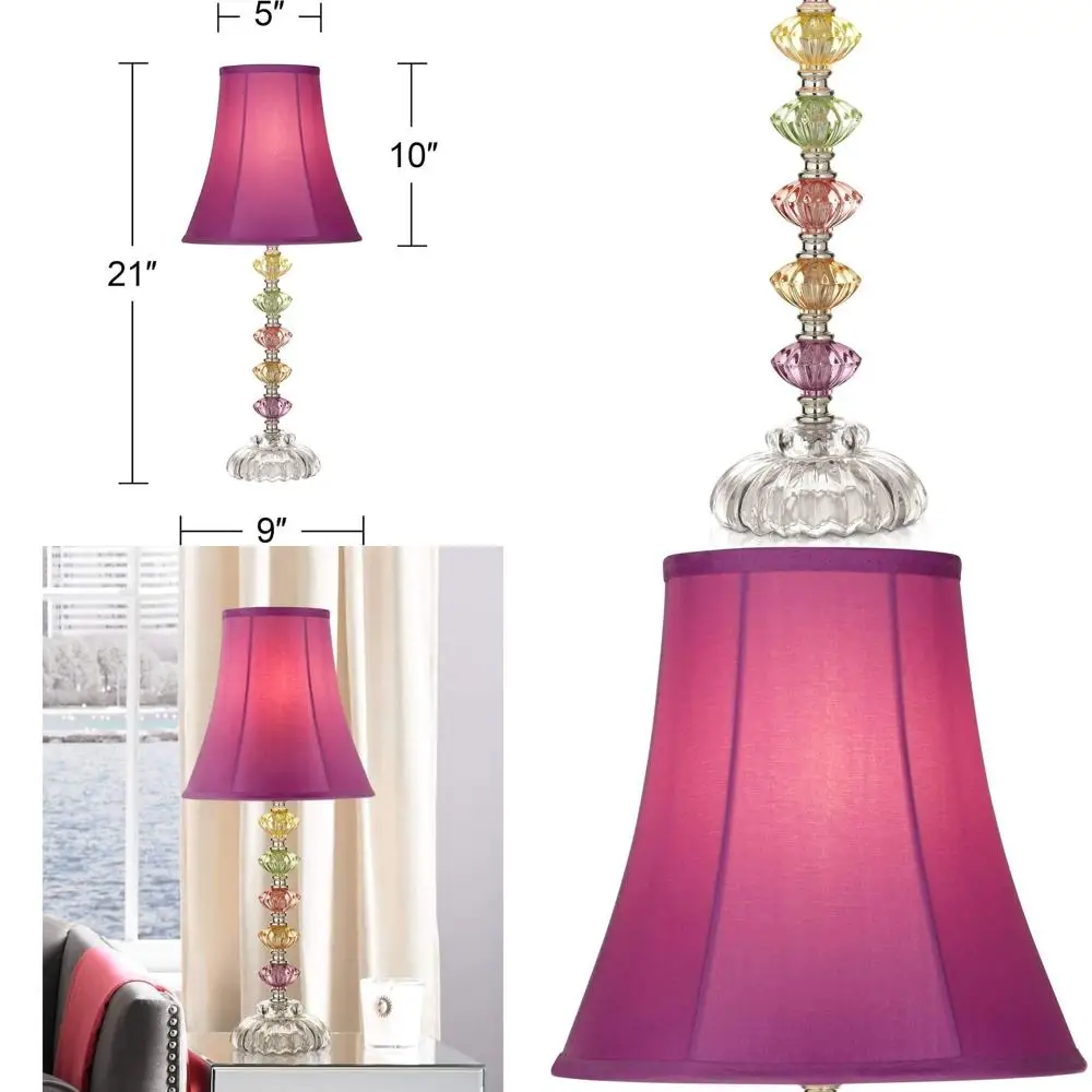 

Настольная лампа в традиционном стиле с разноцветным стеклянным плафоном, идеально подходит для гостиной, спальни или прикроватной тумбочки