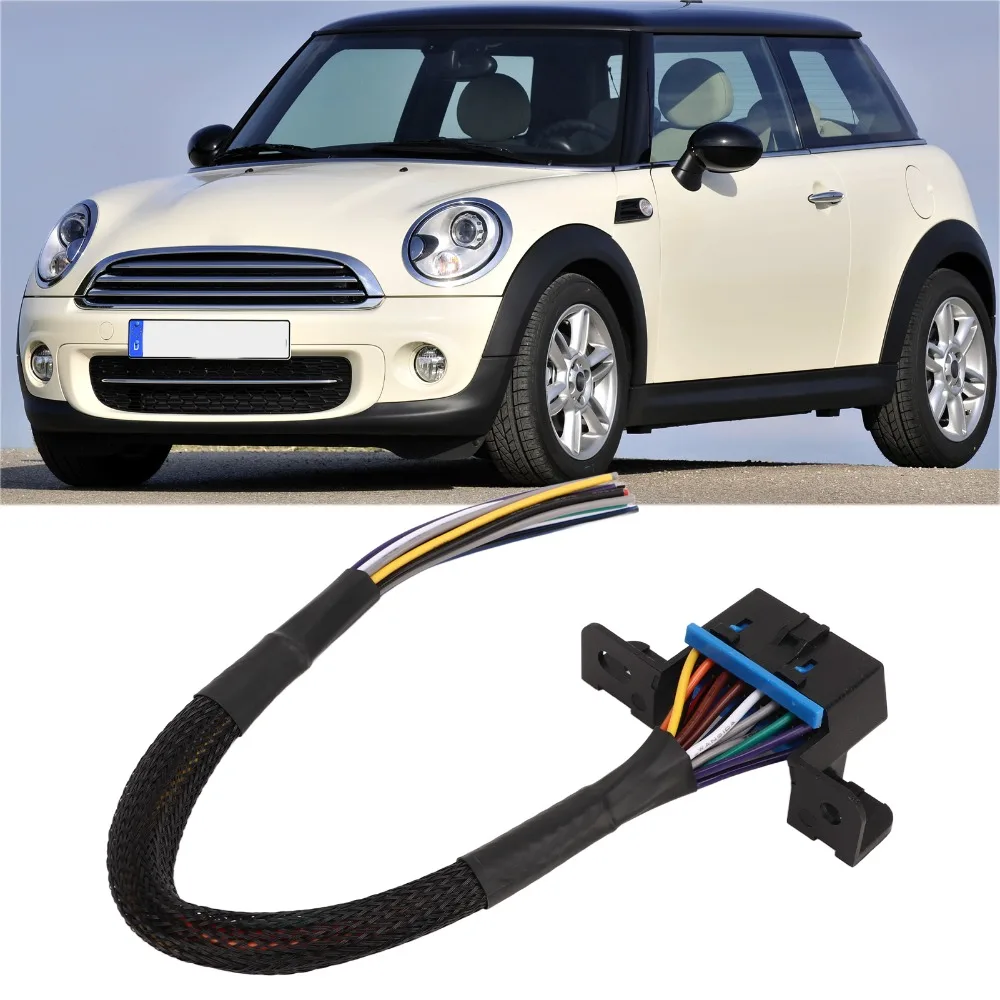 16 Pin Male to Female OBD2 Cable 1ft/30cm With Mounting Bracket OBD2 Pigtail Braided Shielding OBD2 Replacement Cable