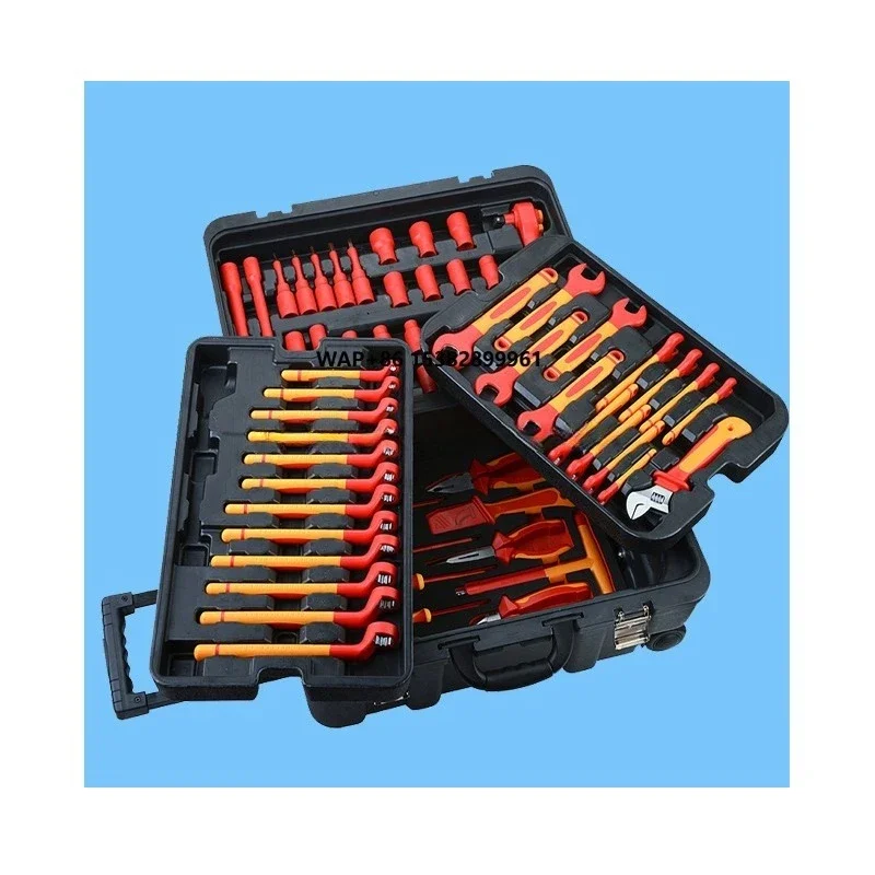 

68pcs Auto Repair Tool VDE Insulated Screwdriver 1000V Open Wrench Pliers Set