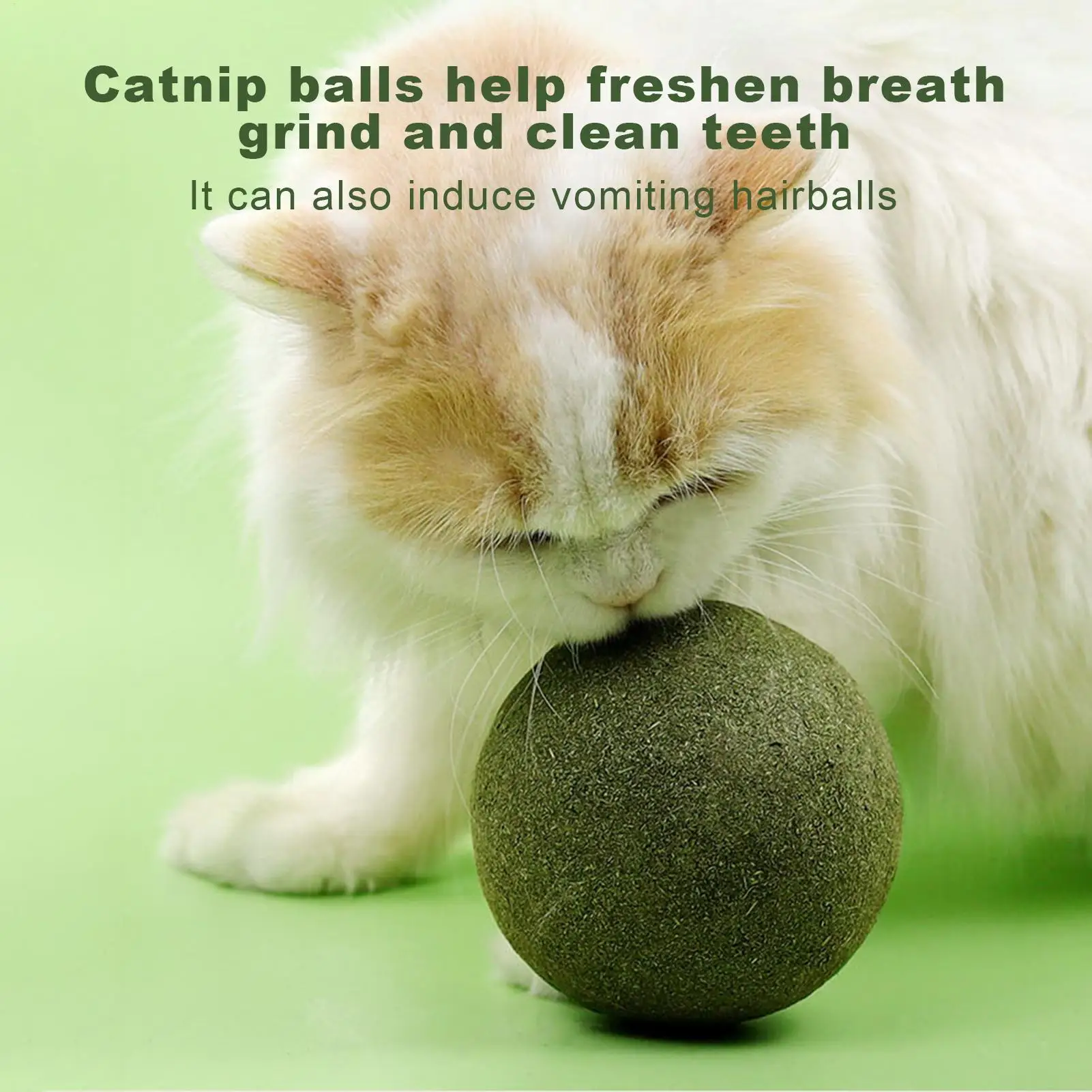 1 Stück Große Katzenminze-Bälle 10cm Katzenminze-Spielzeug Gesunder Leckbarer Natürlicher Katzenminze-Ball Super Große Selbstberuhigende Katzen-Leckereien