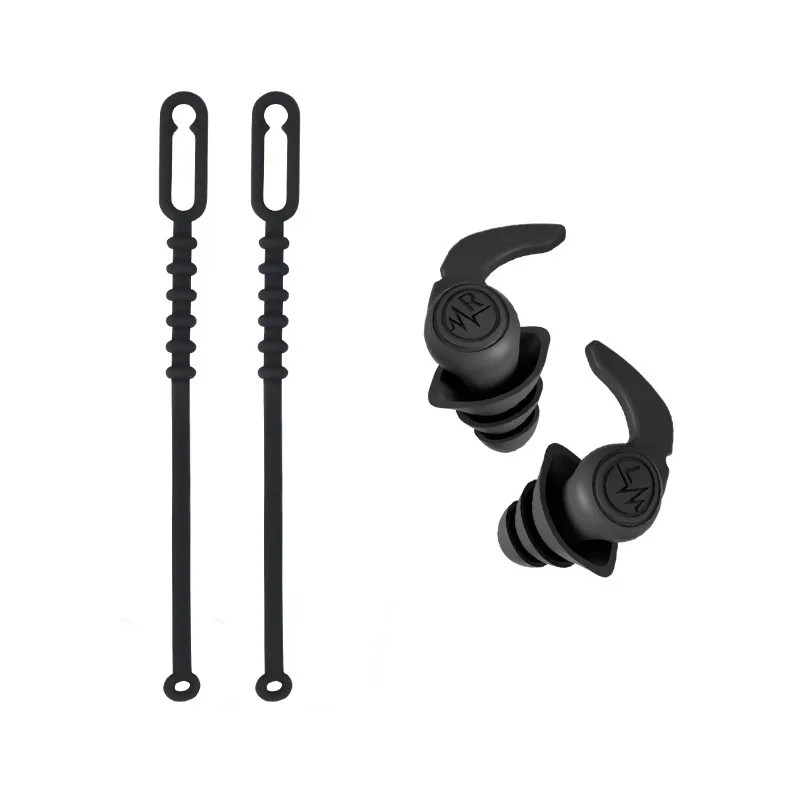 Spiral Silicone Swimming Earplugs Waterproof Anti-lost With Cord Full Set for Swimming Diving Use