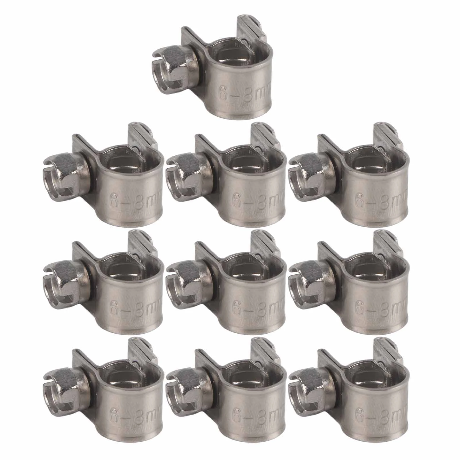 Tube Clip Stainless Steel Mini Fuel Line Pipe Hose Clamp Clip 6mm‑20mm Optional Size Hose Clips Hose Fastener