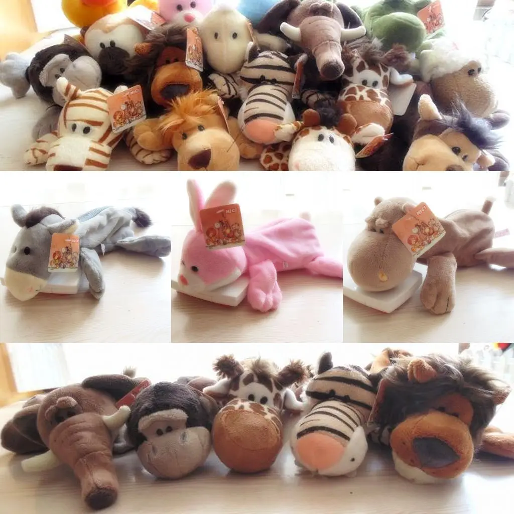 Animal pencil case  Cute cartoon animal plush makeup bag Pencil case plush cute doll fashione    soft  couple birthday  gift