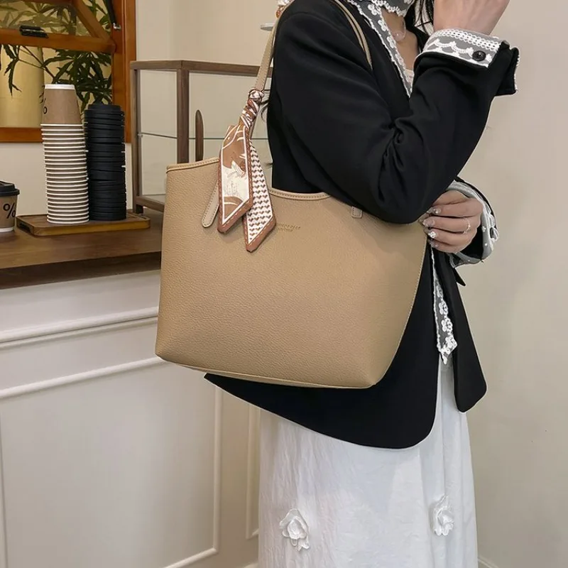 

Элегантная женская кожаная сумка-тоут класса люкс, классический модный дизайн, сумка-мессенджер через плечо для повседневного использования